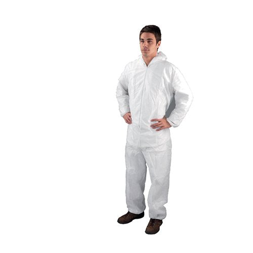 X LARGE WHITE NON-WOVEN COVERALL DC03