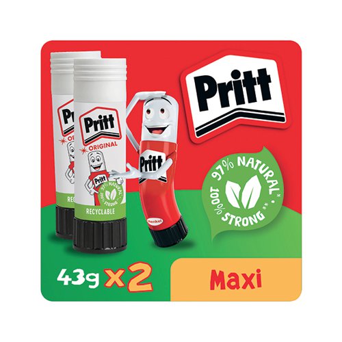 PRITT STICK GLUE STICK 43G (PACK OF 2) 1485357
