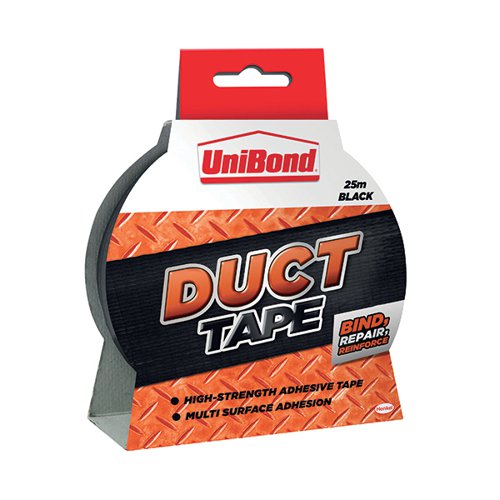 UNIBOND DUCT TAPE 50MMX25M BLACK