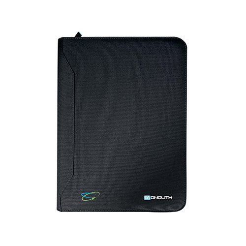 MONOLITH BLUELINE ZIPPED W/RING BINDER CONFERENCE FOLDER A4