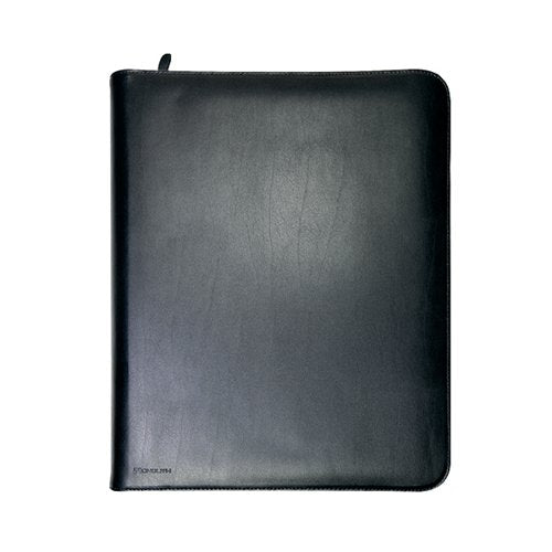 MONOLITH ZIPPED LEATHER RING BINDER W/INTERNAL POCKETS A4 BL