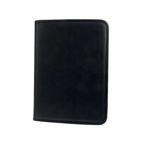 MONOLITH LEATHER LOOK ZIPPED RING BINDER A4 BLACK 2926