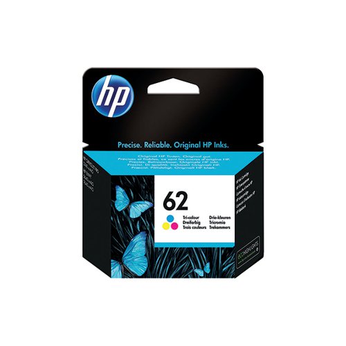 HP 62 ORIGINAL INK CARTRIDGE 4.5-ML TRI-COLOR C2P06AE
