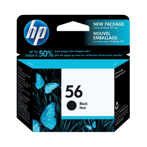 HP 56 ORIGINAL INK CARTRIDGE 19-ML BLACK C6656AE