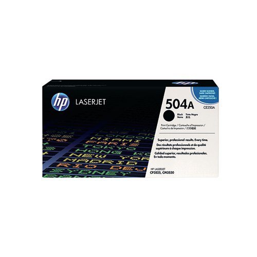 HP 504A ORIGINAL LASERJET TONER CARTRIDGE BLACK CE250A