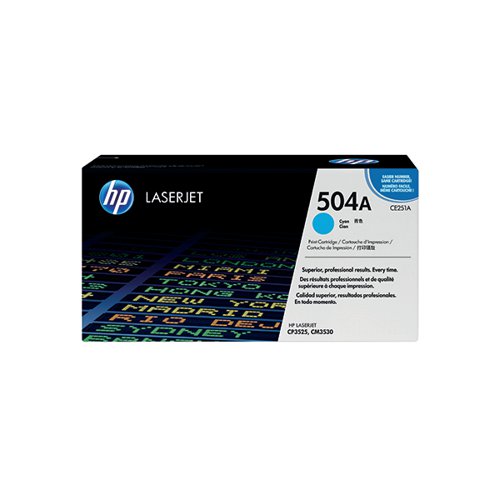 HP 504A ORIGINAL LASERJET TONER CARTRIDGE CYAN CE251A