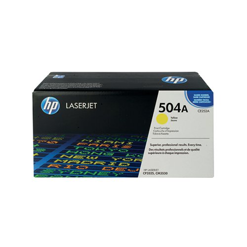 HP 504A ORIGINAL LASERJET TONER CARTRIDGE YELLOW CE252A