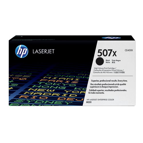 HP 507X ORIGINAL LASERJET TONER CARTRIDGE HIGH YIELD BLACK C