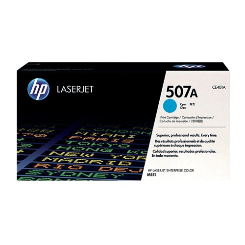 HP 507A ORIGINAL LASERJET TONER CARTRIDGE CYAN CE401A