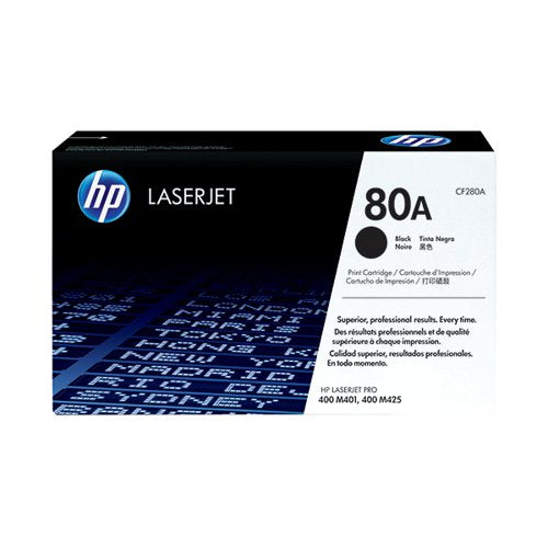 HP 80A ORIGINAL LASERJET TONER CARTRIDGE BLACK CF280A