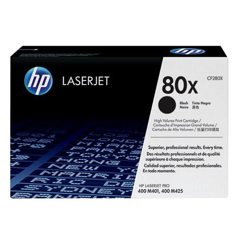 HP 80X ORIGINAL LASERJET TONER CARTRIDGE HIGH YIELD BLACK CF