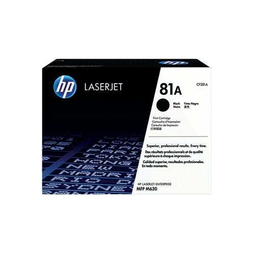 HP 81A ORIGINAL LASERJET TONER CARTRIDGE BLACK CF281A