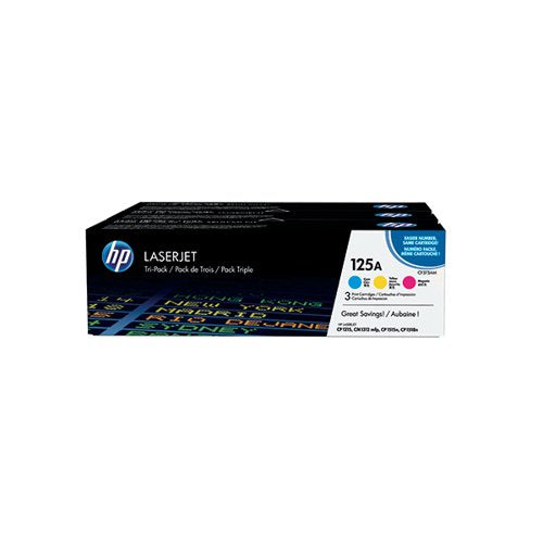 HP 125A ORIGINAL LASERJET TONER CARTRIDGE CMY 3-PACK CF373AM
