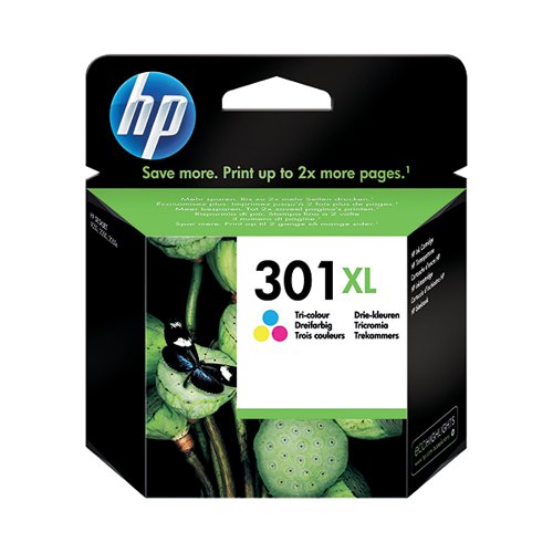 HP 301XL ORIGINAL INK CARTRIDGE HIGH YIELD TRI-COLOR CH564EE