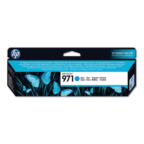 HP 971 ORIGINAL INK CARTRIDGE 24.5-ML CYAN CN622AE