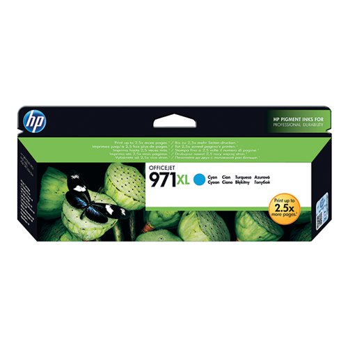 HP 971XL ORIGINAL INK CARTRIDGE HIGH YIELD CYAN CN626AE