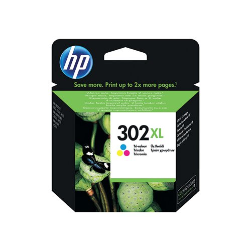 HP 302XL ORIGINAL INK CARTRIDGE HIGH YIELD TRI-COLOR F6U67AE