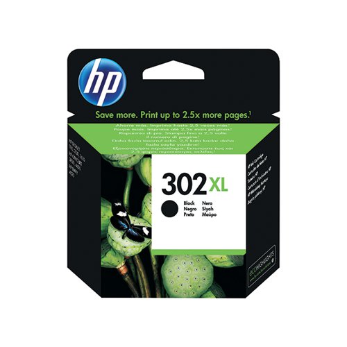 HP 302XL ORIGINAL INK CARTRIDGE HIGH YIELD BLACK F6U68AE