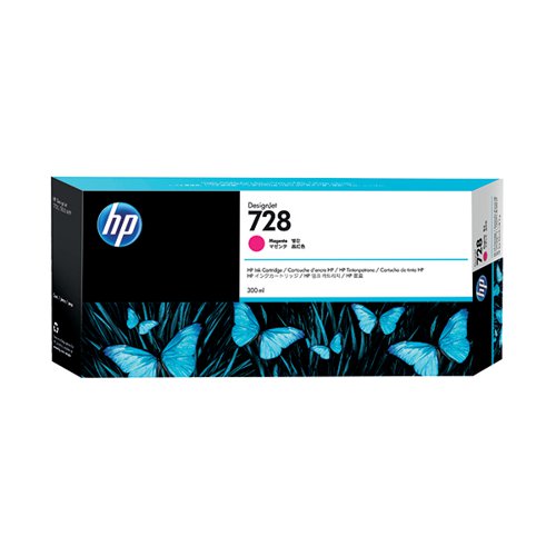 HP 728 ORIGINAL INK CARTRIDGE 300-ML MAGENTA F9K16A