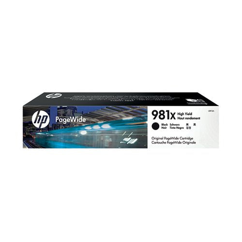 HP 981X ORIGINAL PAGEWIDE CARTRIDGE HIGH YIELD BLACK L0R12A