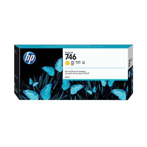 HP 746 DESIGNJET INK CARTRIDGE 300-ML YELLOW P2V79A