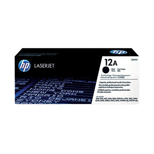 HP 12A ORIGINAL LASERJET TONER CARTRIDGE BLACK Q2612A
