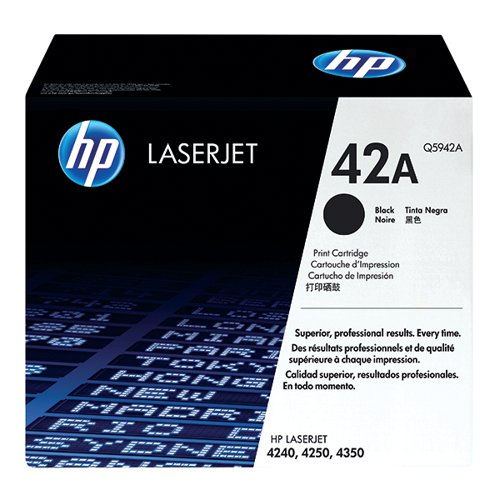 HP 42A ORIGINAL LASERJET TONER CARTRIDGE BLACK Q5942A