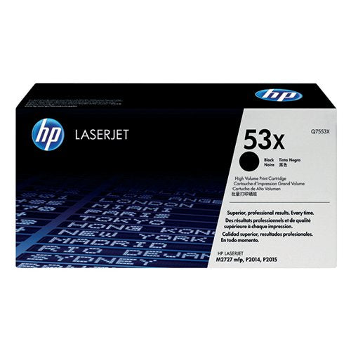 HP 53X ORIGINAL LASERJET TONER CARTRIDGE HIGH YIELD BLACK Q7