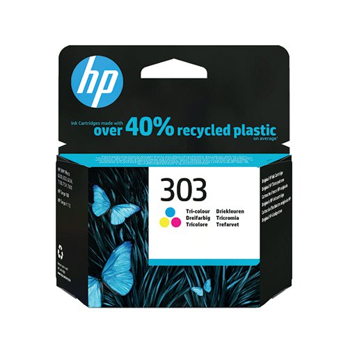 HP 303 ORIGINAL INK CARTRIDGE 4-ML TRI-COLOR T6N01AE