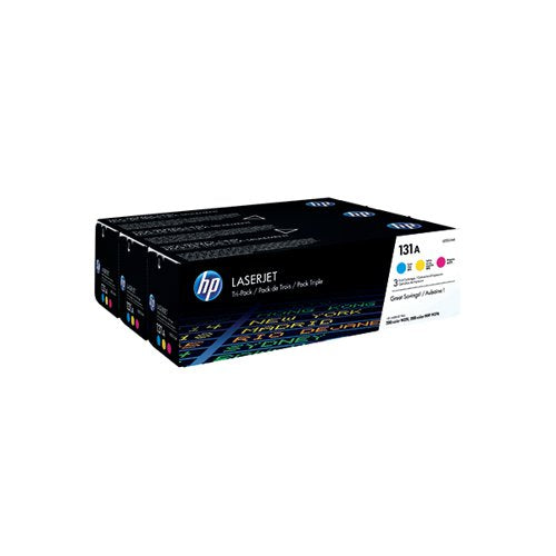 HP 131A ORIGINAL LASERJET TONER CARTRIDGE CMY 3-PACK U0SL1AM