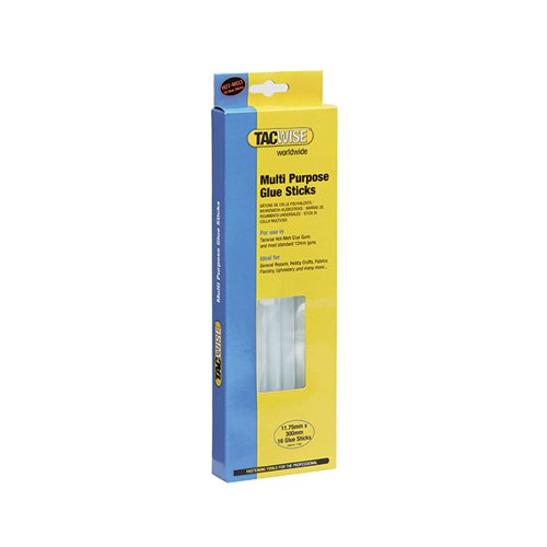 TACWISE MULTIPURPOSE GLUE STICKS 11.75X300MM CLEAR (PACK 16)
