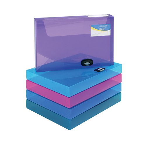 RAPESCO RIGID WALLET BOX FILE 40MM A4 ASSORTED (PACK OF 5) 1