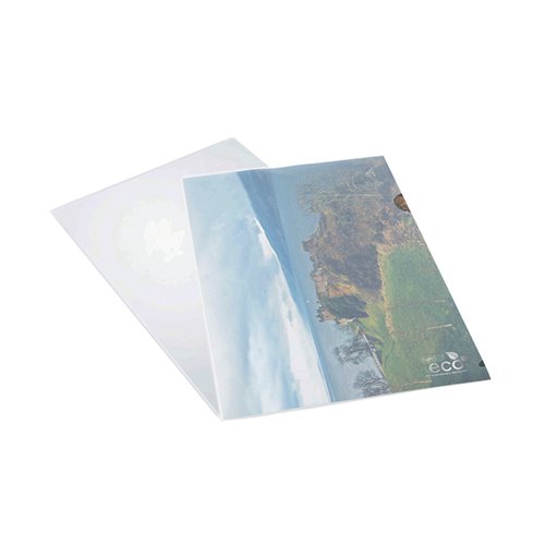 RAPESCO ECO CUT FLUSH FOLDERS A4 CLEAR (PACK OF 100) 1105