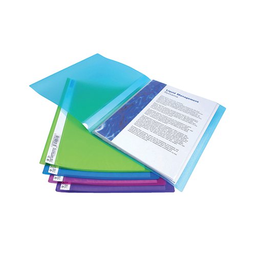 RAPESCO FLEXI DISPLAY BOOK 20 POCKET A4 ASSORTED (PACK OF 10