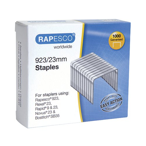 RAPESCO 923/23MM STAPLES (1000 PACK) 1242