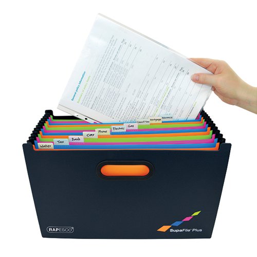 RAPESCO SUPAFILE PLUS EXPANDING FILE A4 ASSORTED 1552