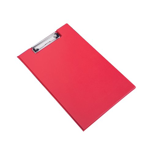 RAPESCO FOLDOVER CLIPBOARD FOOLSCAP RED VFDCB0R3