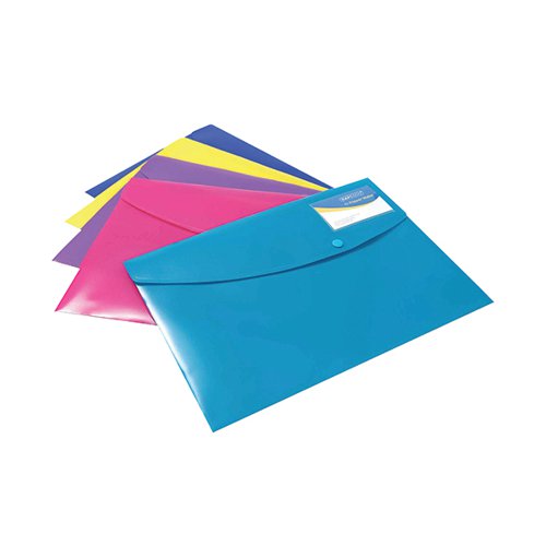 RAPESCO ID POPPER WALLET A4 + SOLID ASSORTED (PACK OF 5) 070