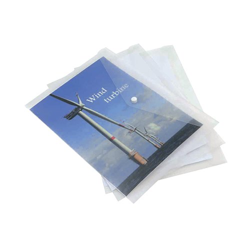 RAPESCO ECO POPPER WALLET A4 + CLEAR (PACK OF 5) 1040