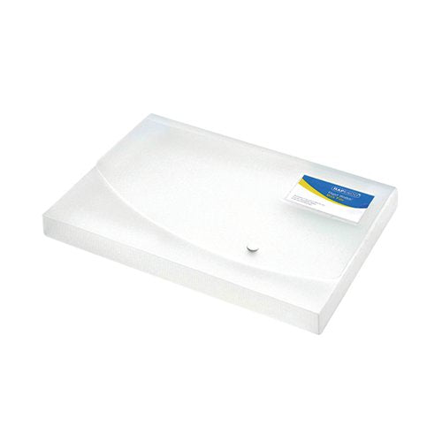 RAPESCO RIGID WALLET BOX FILE 25MM A4 CLEAR 0708