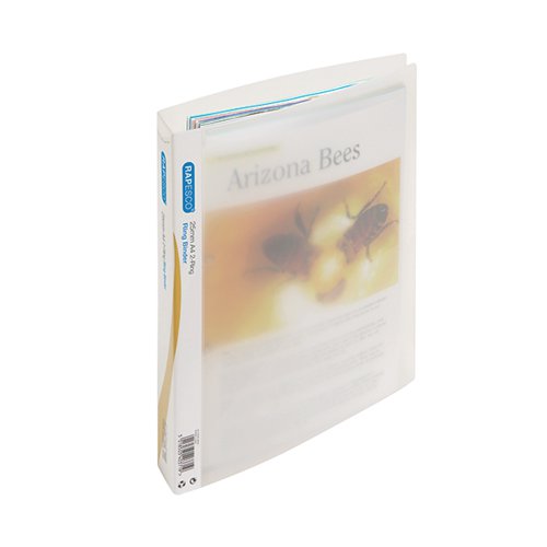 RAPESCO 25MM 2 RING BINDER A4 CLEAR (10 PACK) 0715