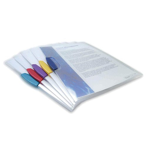 RAPESCO PIVOT CLIP FILES A4 ASSORTED (5 PACK) 0786