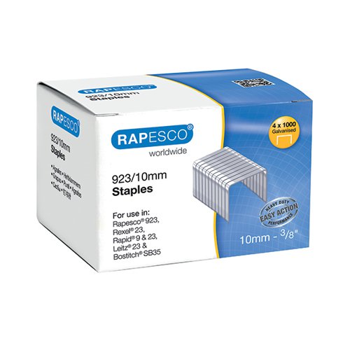 RAPESCO 923/10MM STAPLES (PACK OF 4000) S92310Z3