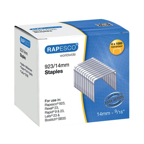 RAPESCO 923/14MM STAPLES (PACK OF 4000) S92314Z3