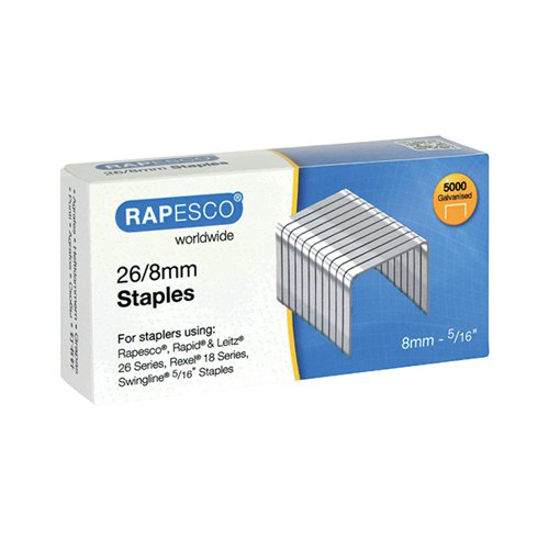 RAPESCO 26/8MM STAPLES (5000 PACK) S11880Z3