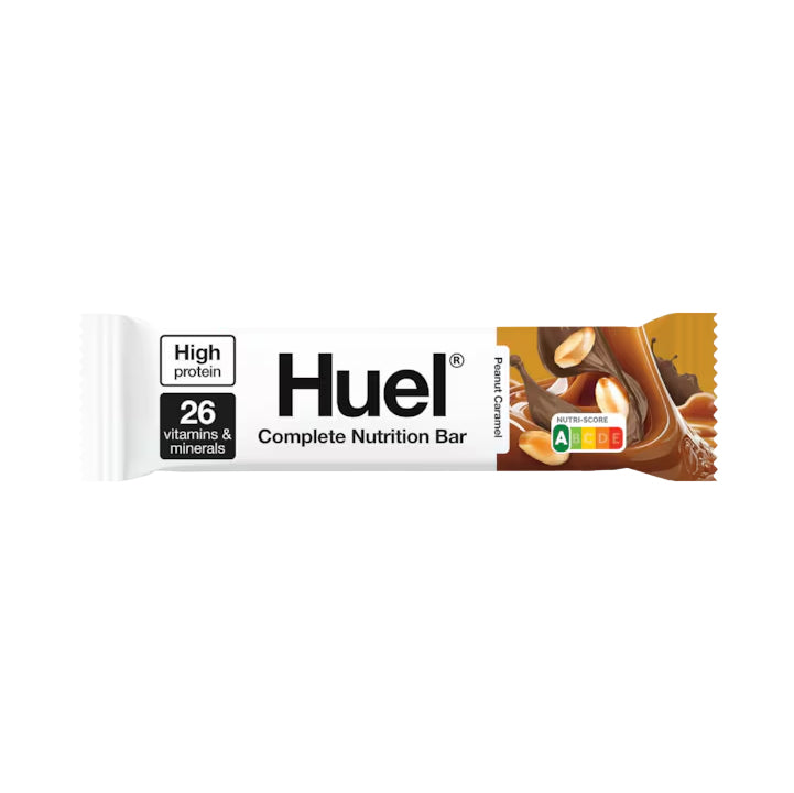 HUEL PEANUT CARAMEL COMPLETE NUTRITION BAR (51g) x 12