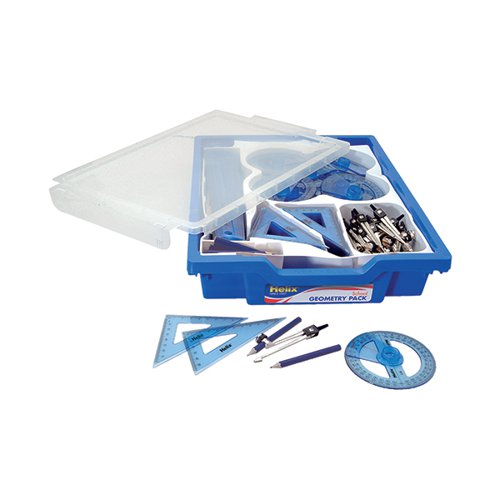 HELIX GEOMETRY CLASS SET COMES IN A TRAY WITH CLIP ON LID Q9
