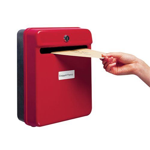 HELIX POST/SUGGESTION BOX RED W81060