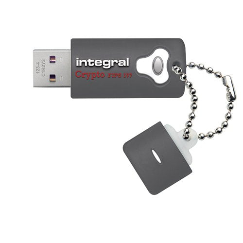 INTEGRAL CRYPTO ENCRYPTED USB 3.0 8GB FLASH DRIVE INFD8GCRY3