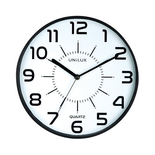 UNILUX POP BATTERY CLOCK BLACK 400094281